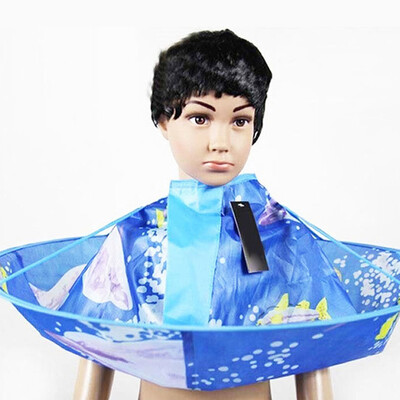 

Salon Family Kids Haircut Hairdresser Hair Cutting Cape Blue Cloak Clothes