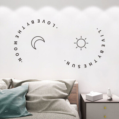 

Toponeto Wall Sticker Line Drawing Decor Home Room DIY Decor Simple Style Removable Mural