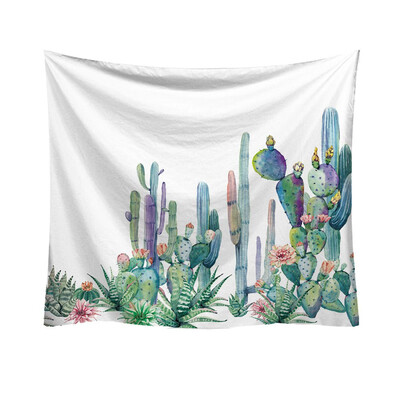 

Gobestart Fashion Tapestry Green Cactus Style Pattern Decorative Tapestry Home Decor