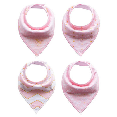 

Multi-function Baby Bibs Saliva Towel Arrow Animal Cartoon Burp Cloths Triangle Cotton Accessories 4pcsSets