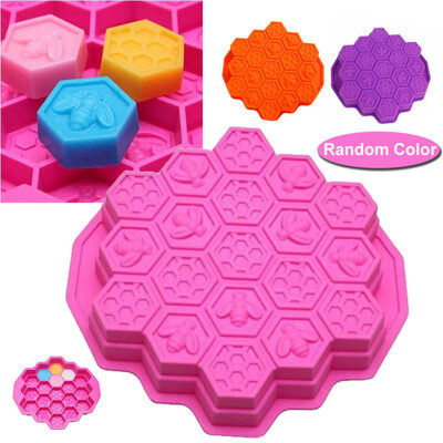 

19 Cell Honeycomb Silicone Fondant Mould Cake Chocolate Soap Icing DIY Mold