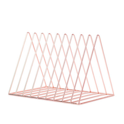

Gobestart File Organizer Iron Desktop Storage Book Rack Bookshelf Magazine Holder