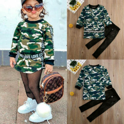 

Toddler Baby Girls Autumn Long Sleeve Tops Mesh Pants Outfits Clothes Set 1-5Y