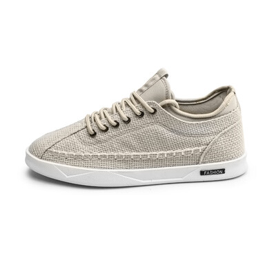 

2019 Men Casual Shoes Breathable Flat Hemp Shoes Sneakers Male Fashion Lace Up Canvas Shoes Footwear Big Size 46 Tenis Masculino