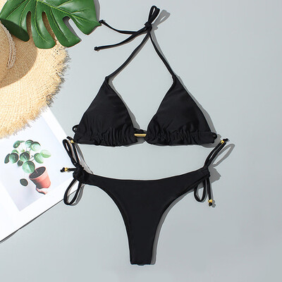 

Roseonmyhand Womens Sexy Swimsuit Bikini Solid Color Split Swimsuit Bikini