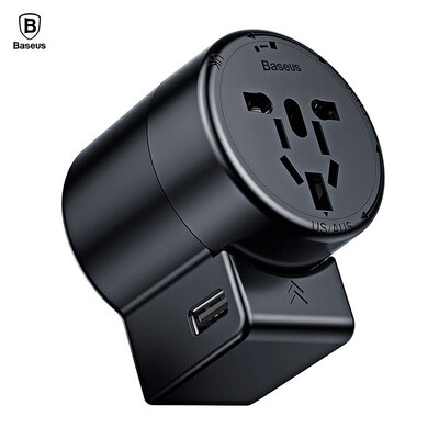 

Baseus Multi-functional Dual USB 6A Conversion Socket with Rotatable EU UK US AU Plug