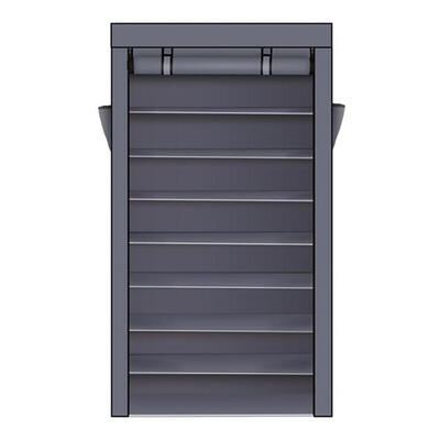 

10 Tiers Shoe Rack Dustproof Cover Closet Shoe Storage Cabinet Organizer