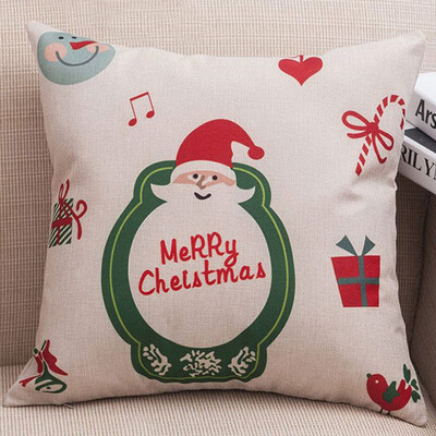 

JPGIF Merry Christmas Throw Pillow Cases Cafe Sofa Cushion Cover Home Decor
