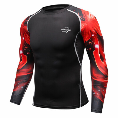 

Toponeto Fashion Mens Long Sleeve Yoga Fitness Print Soft T-Shirt Top Blouse