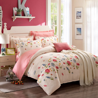

Cotton reactive printing four-piece set small fresh P019T10076