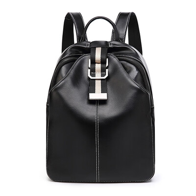 

Backpack fashion trend first layer leather ladies vintage oil wax bag