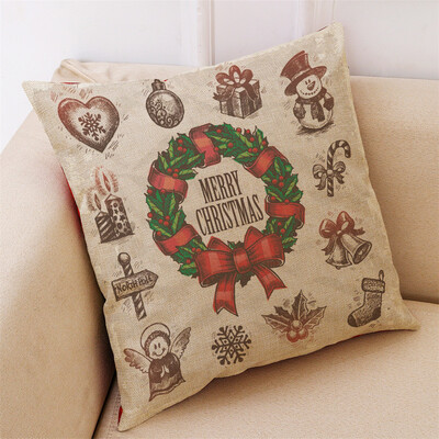 

Tailored New Christmas Cotton Linen Pillow Case Sofa Cushion Cover Home Decor