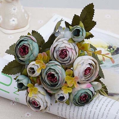 

5 Branches 10 Heads Simulated Camellia Flower Wedding Party Home Decoration