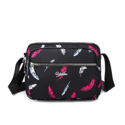 

Ethnic Wind Printed Bag Easy&Easy Travel Canvas Bag Women Slant Small Bag Oxford Bag