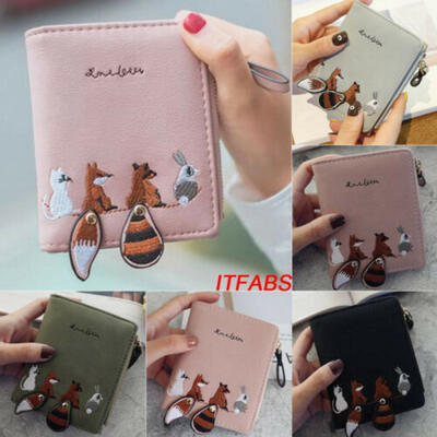

Women Leather Wallet Zipper Clutch Purse Lady Short Handbag Bag New Hot Fashion