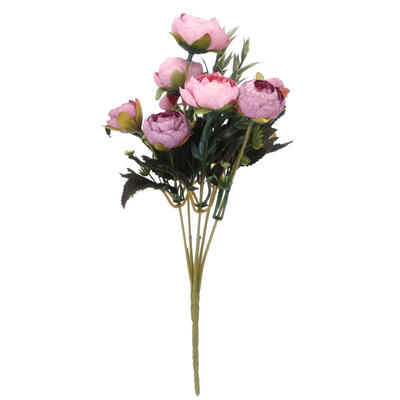

9 Peonies European Silk Rose Artificial Flower Shooting Prop Table Ornament