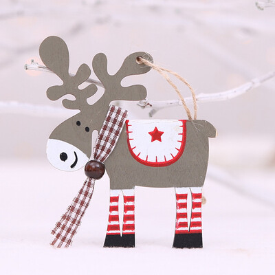 

Christmas Ornaments Christmas Tree Decor Wood Painted Decor Deer Pendants Christmas Decoration