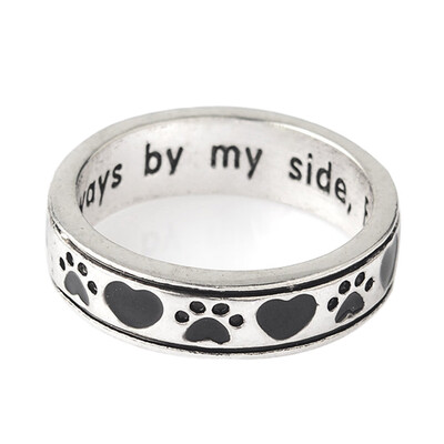 

Memorial Cute Around Handmade Ring Side Forever Dog Jewelry