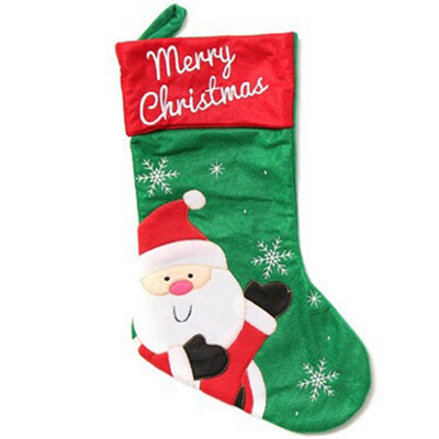 

2019 New Christmas Stocking Santa Claus Sock Gift Bag Kids Xmas Decoration Candy Bag