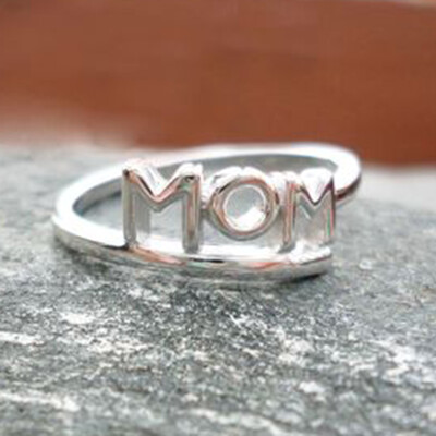 

Fashion Love Mum Ring Rose Gold Mom Character Diamond Jewelry Family Birthday Best Gift For Mother Mummy Party MotherS Day