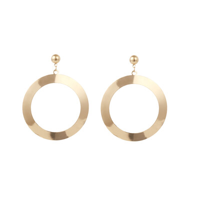 

Wedding Party Women Big Circle Stud Earrings Gift Statement Fashion Ear Jewelry