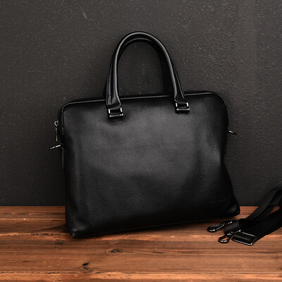 

Mens Bag Leather Tote Casual Handle Business Briefcase One Shoulder New Crossbody Head Leather