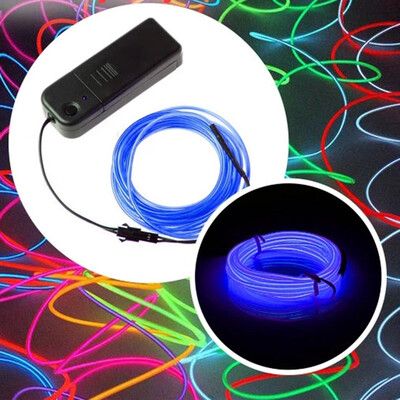 

Gobestart 1M Battery Operated Luminescent Neon LED Lights Glow EL Wire String Strip Rope