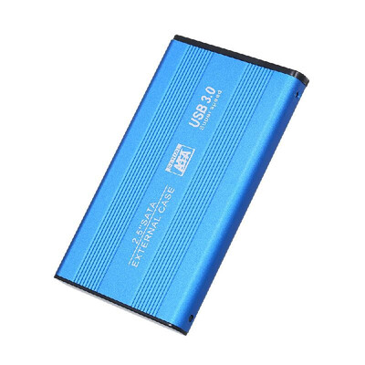 

25 Inch HDD Case SATA HDD to USB30 Converter Adapter External Case 3TB Hard Disk Drive Box External HDD EnclosureBlue