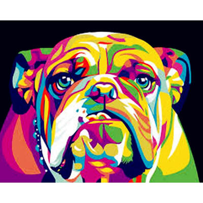 

5D DIY Diamond Painting Colorful Dog Cross Stitch Embroidery Mosaic Kits