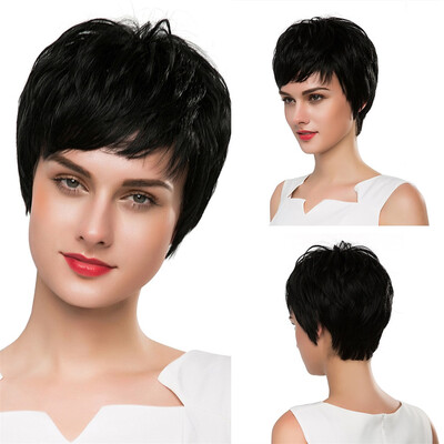 

〖Follure〗Sexy Women Short Black Wig Party Synthetic Fashion Wigs Rose Net Hot