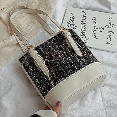 

Nizi handbag woman 2019 summer new Xiaoxiangfeng chain texture grid single shoulder oblique span bag