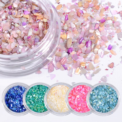

Toponeto 6Color Shells Small Gravel Dazzling Sticker Colorful Nail Art Decoration