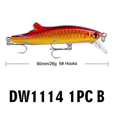 

VISSEN 1pcslot 9cm 26g Fishing Lure 3D Eyes Lifelike Fishing Hard Lure Crankbait Fish Baits Artificial Fake Lures