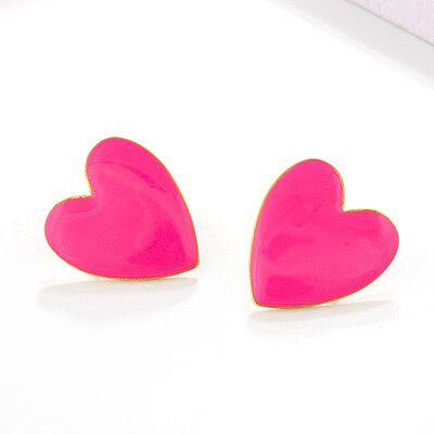 

Flashbuy Trendy Metal Heart Drop Earrings for Women Fashion Colour Oil Stud Alloy Statement Earrings Jewelry Fashion Pendientes
