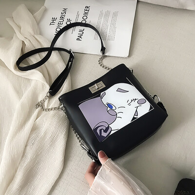 

2019 new temperament simple wild shoulder bag fashion casual small square bag female cartoon cute elephant messenger bag