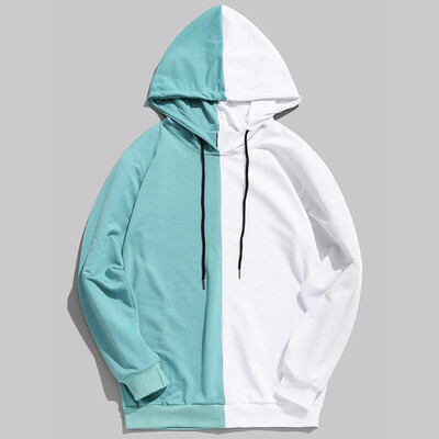 

SUNSIOM Adult Unisex Men Stitching Hoodie Cotton Hooded Jacket Jumper Basic Blank Plain