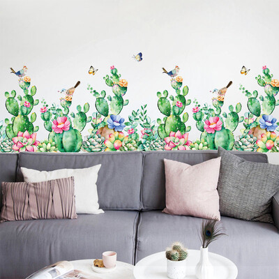 

〖Follure〗Removable Vinyl Decal Art Mural Green Cactus Home Living Room Decor Wall Sticker