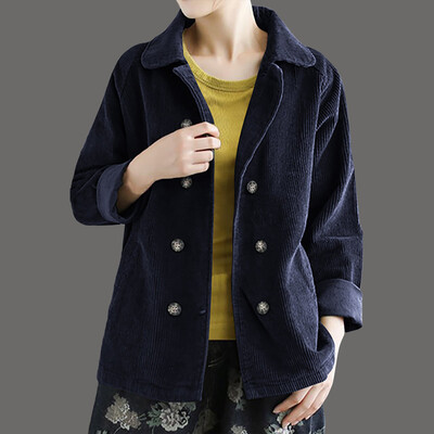 

Tailored Women Winter Vintage Solid Long Sleeve Plus Size Tops Blouse Coat Outwear