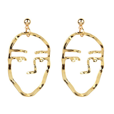 

Face Earrings Popular Hollow Hand Jewelry Fashion Figurine Earrings for Women