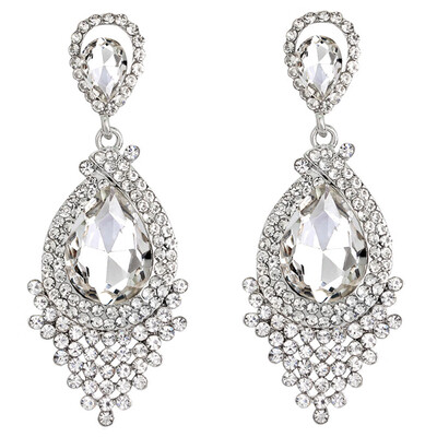 

Big Water Drop Earrings Brand Jewelry Women Crystal Rhinestone