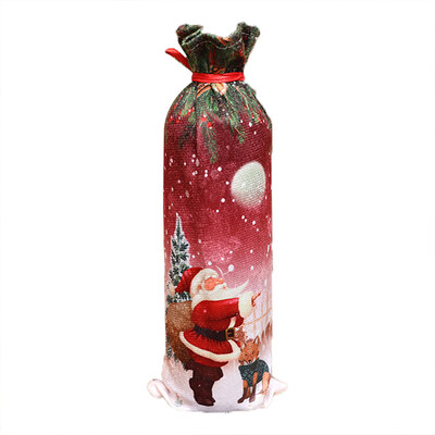 

〖Follure〗Red Wine Bottle Cover Bags Snowman Santa Claus Christmas Decoration Xmas