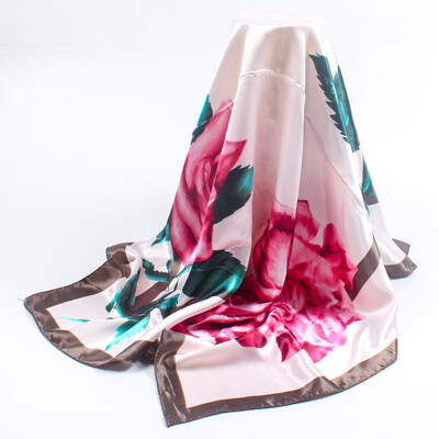 

New printing simulation silk satin scarf Scarf scarf 90cm shawl manufacturers wholesale a generation