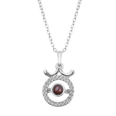 

925 Sterling Silver 12 Constellations Projection Necklaces Charm Chain Collar Birthdays Christmas Jewelry
