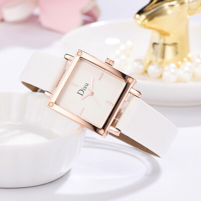 

〖Follure〗Simple Fashion Printed Strap With No Digital Square Dial Ladies Quartz Watch