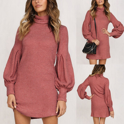 

Gobestart Women Solid Sweater Long Sleeve O-Neck knitting Sweater Tops