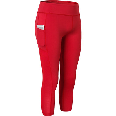 

New Sexy Girls Pocket Gym Long Yoga Pants Sports Trousers Women Compression Running Pants Fitness Tight Cropped Trousers