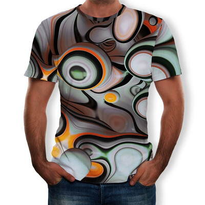 

Toponeto Mens Summer New Style 3D Printed Short Sleeves Fashion Comfort Blouse Top