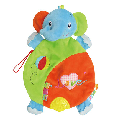 

Tailored Baby Animals Cartoon Soft Teether Plush Toy With Bell Educational Toy