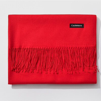 

China Red Scarf Cashmere Annual Meeting Celebration Business Meeting Reunion Party Red Print Logo Scarf Gift