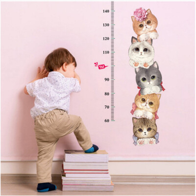 

Siaonvr Cute Cat Theme Family Room Window Wall Mural Decorative Decal Detachable